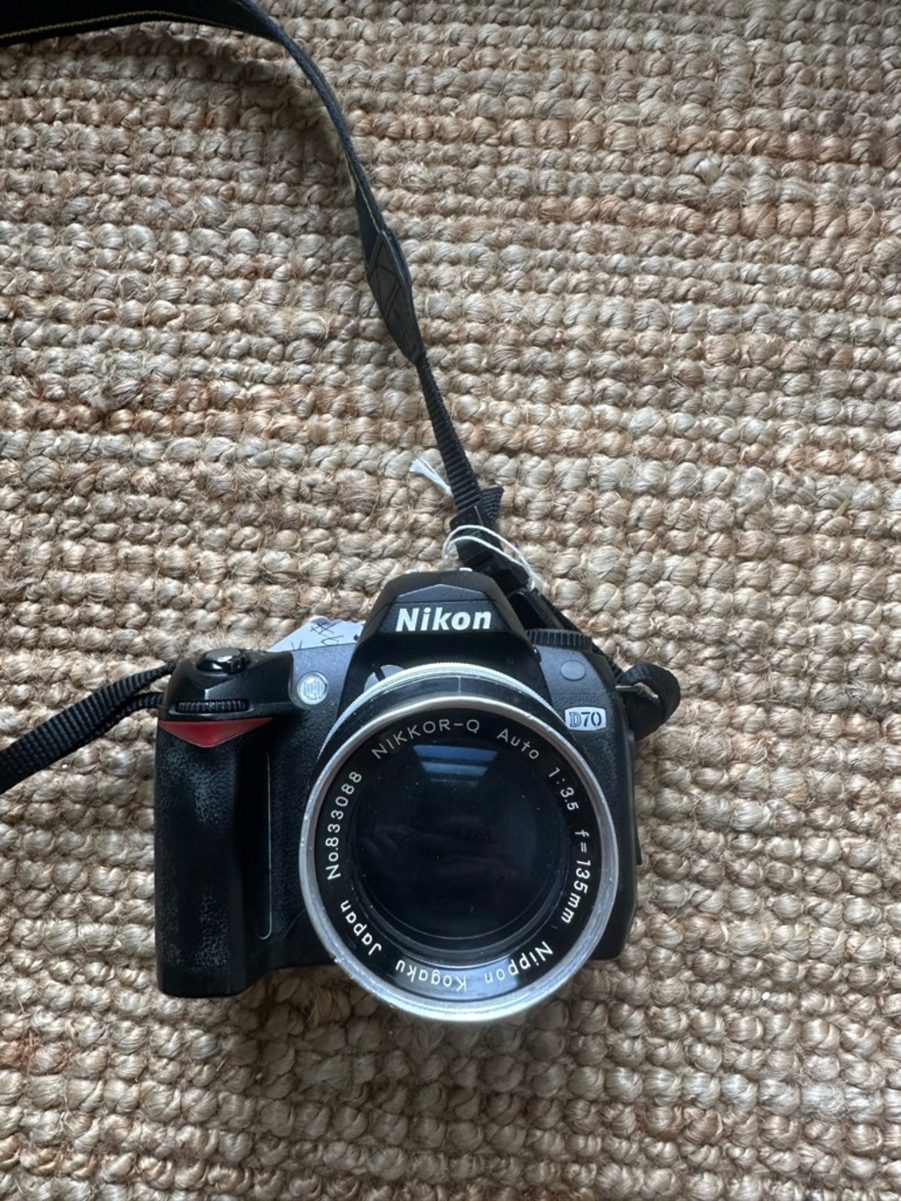 Vintage Nikon D70 DSLR Camera Body & Nikkor-Q Auto 135mm f/3.5 Lens Bundle